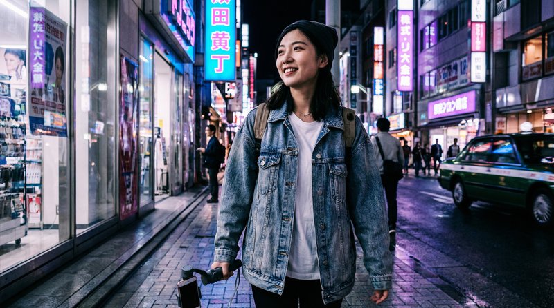 猎奇城市短视频：霓虹夜色下的街拍vlog